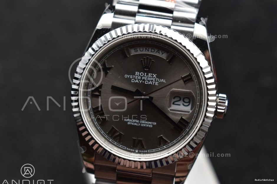 V5 684 Efficient Steel Bracelet Best on (Gain QF Roman President Dial Weight) Grey Edition vr3255 DayDate 904L SS 36 0802